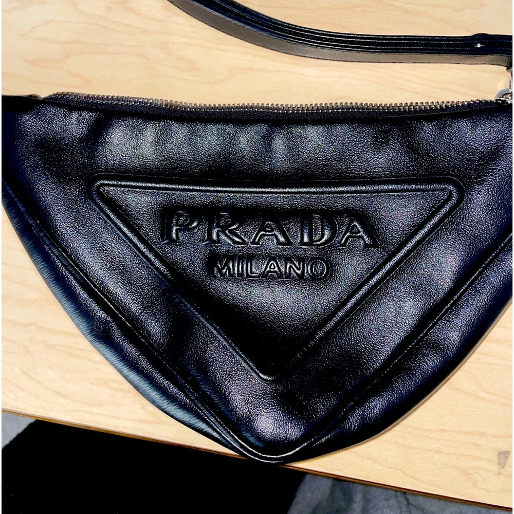 Prada grace triangle cross body/shoulder strap bag